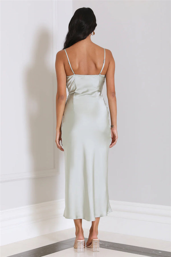 Silky Touch Satin Midi Dress