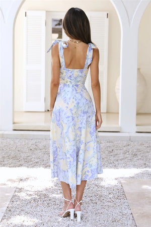 Tropical Mood Midi Dress Print Blue