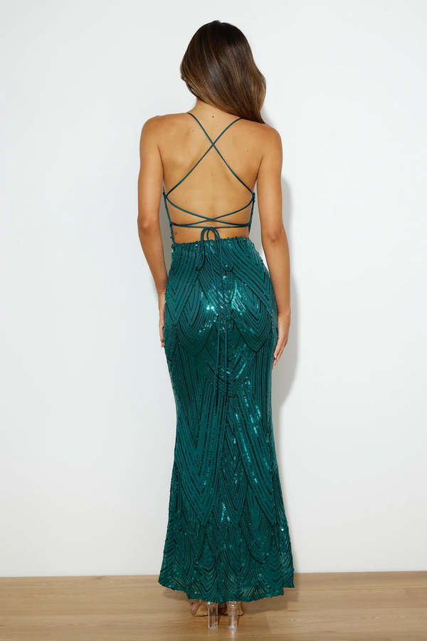 Own The Club Sequin Maxi Dress