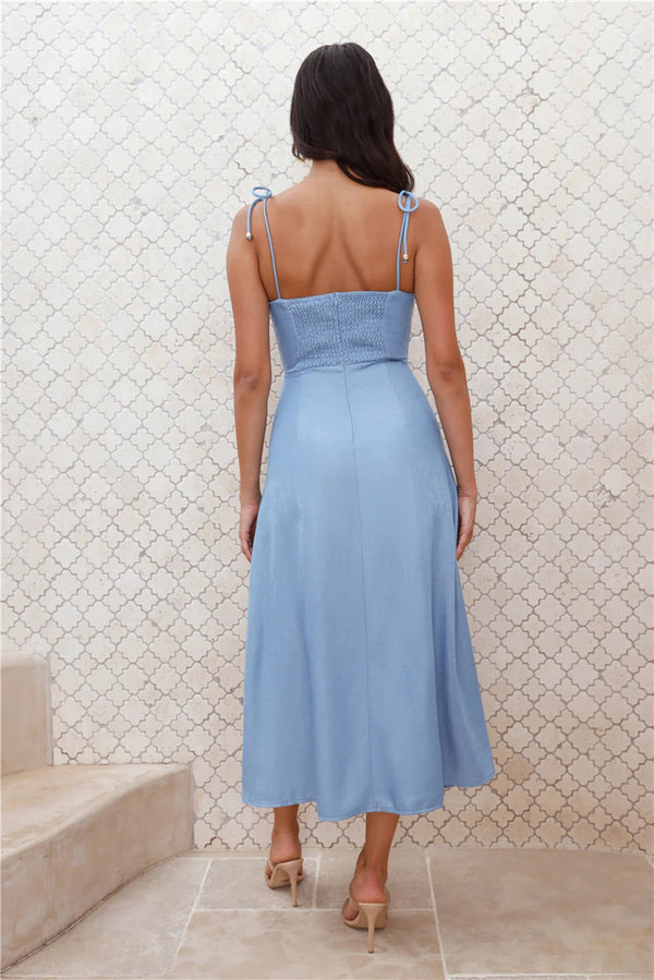 On Days Like These Midi Dress Denim Blue