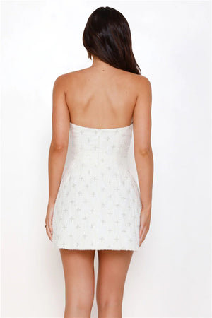 Palace Promenade Strapless Mini Dress White