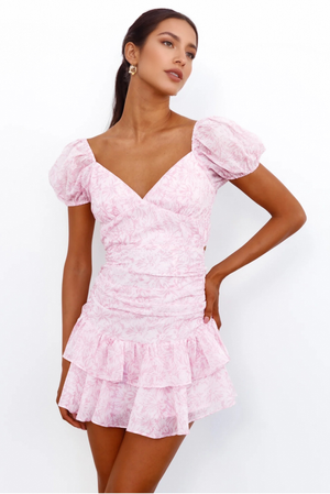 Cute Gaze Dress Pink