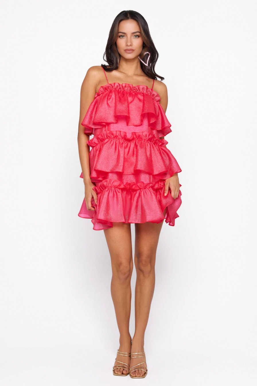 Towers Mini Dress Hot Pink
