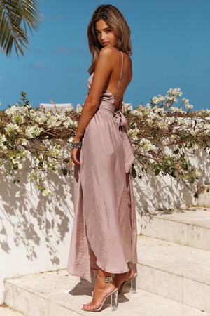 Stop Motion Maxi Dress Pink