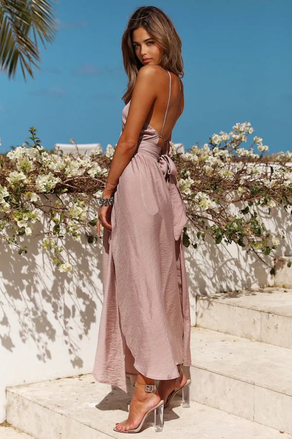 Stop Motion Maxi Dress Pink