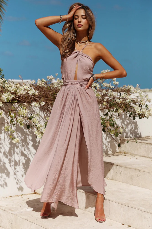 Stop Motion Maxi Dress Pink