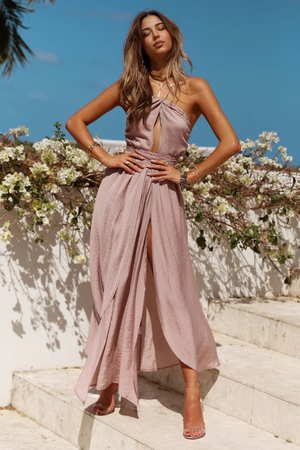 Stop Motion Maxi Dress Pink