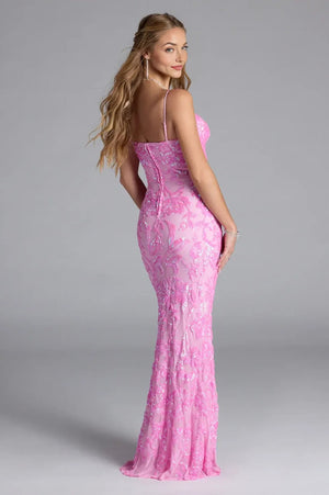 Mermaid Sequin Formal Dress Pink