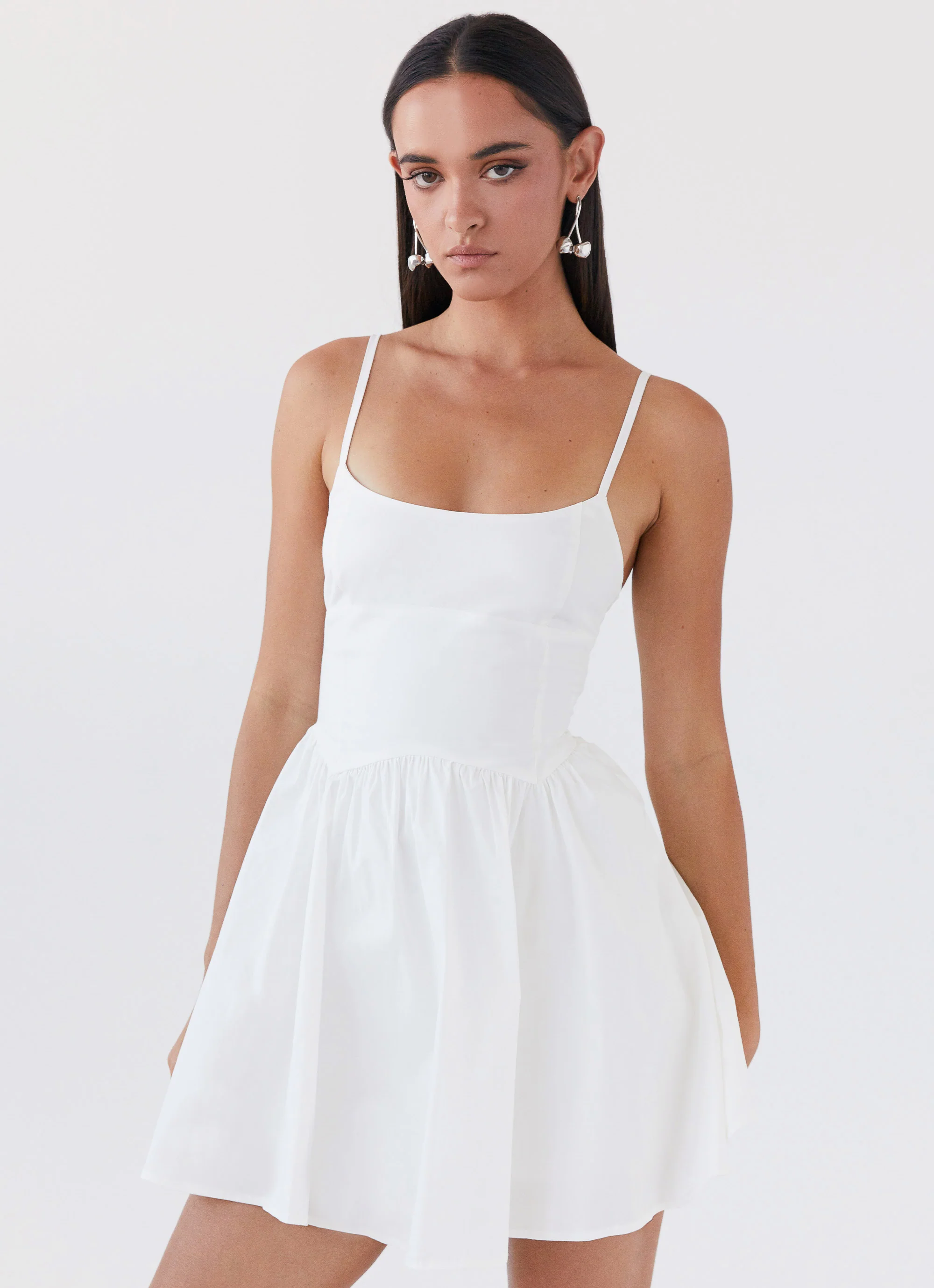 MESHKI Tesoro Mio Mini Dress - White