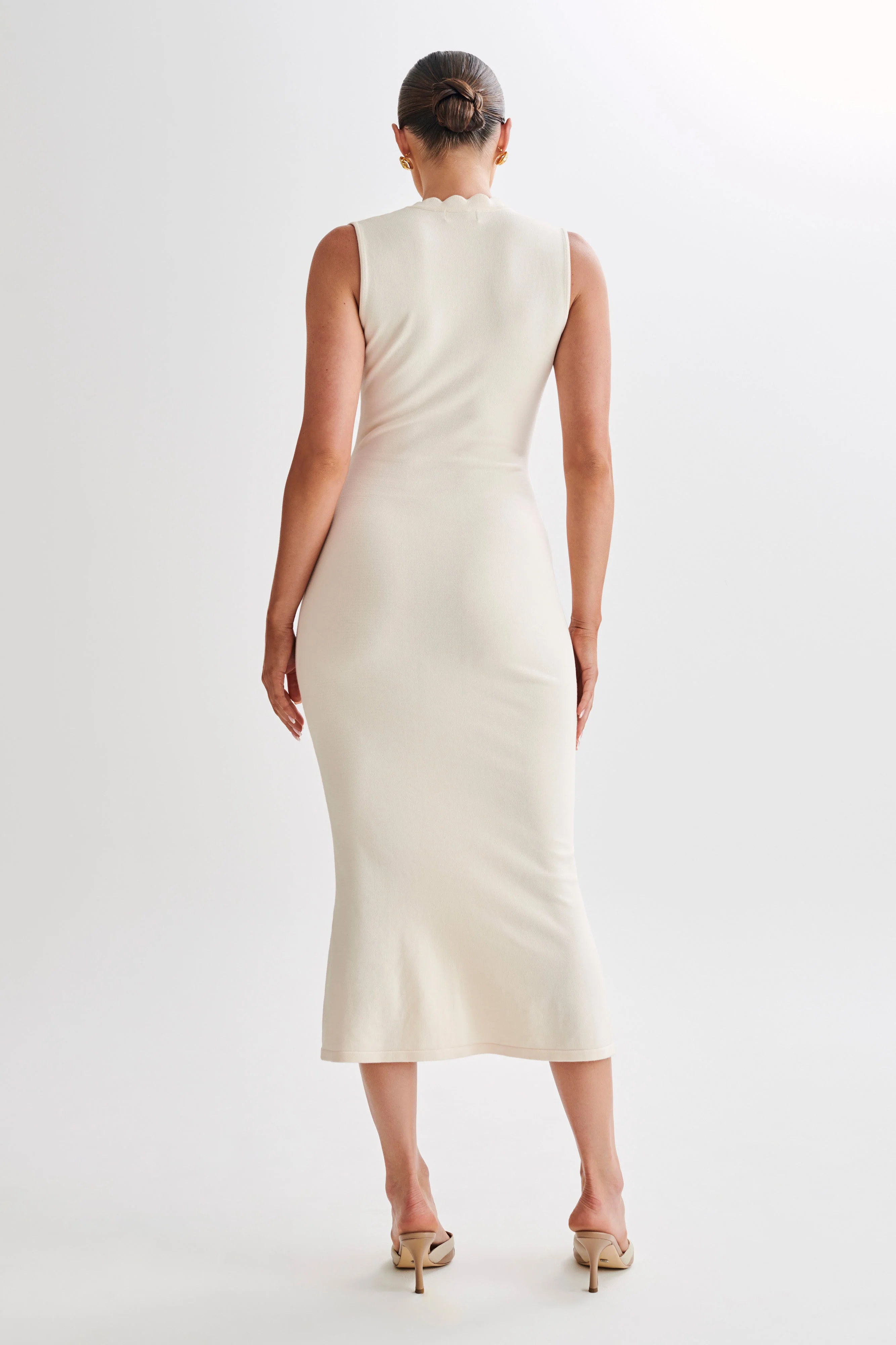 MESHKI Korva Knit Midi Dress - Ivory