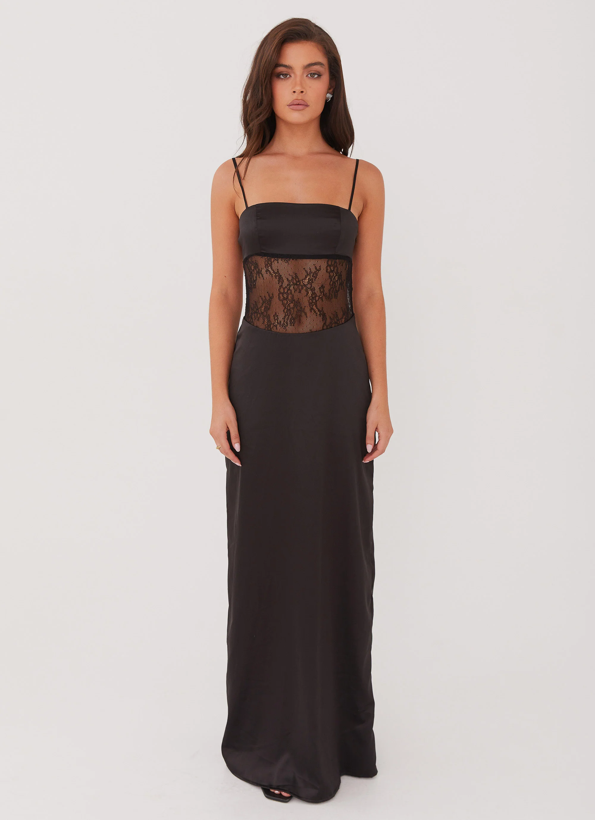 MESHKI Palais Royale Lace Maxi Dress - Black