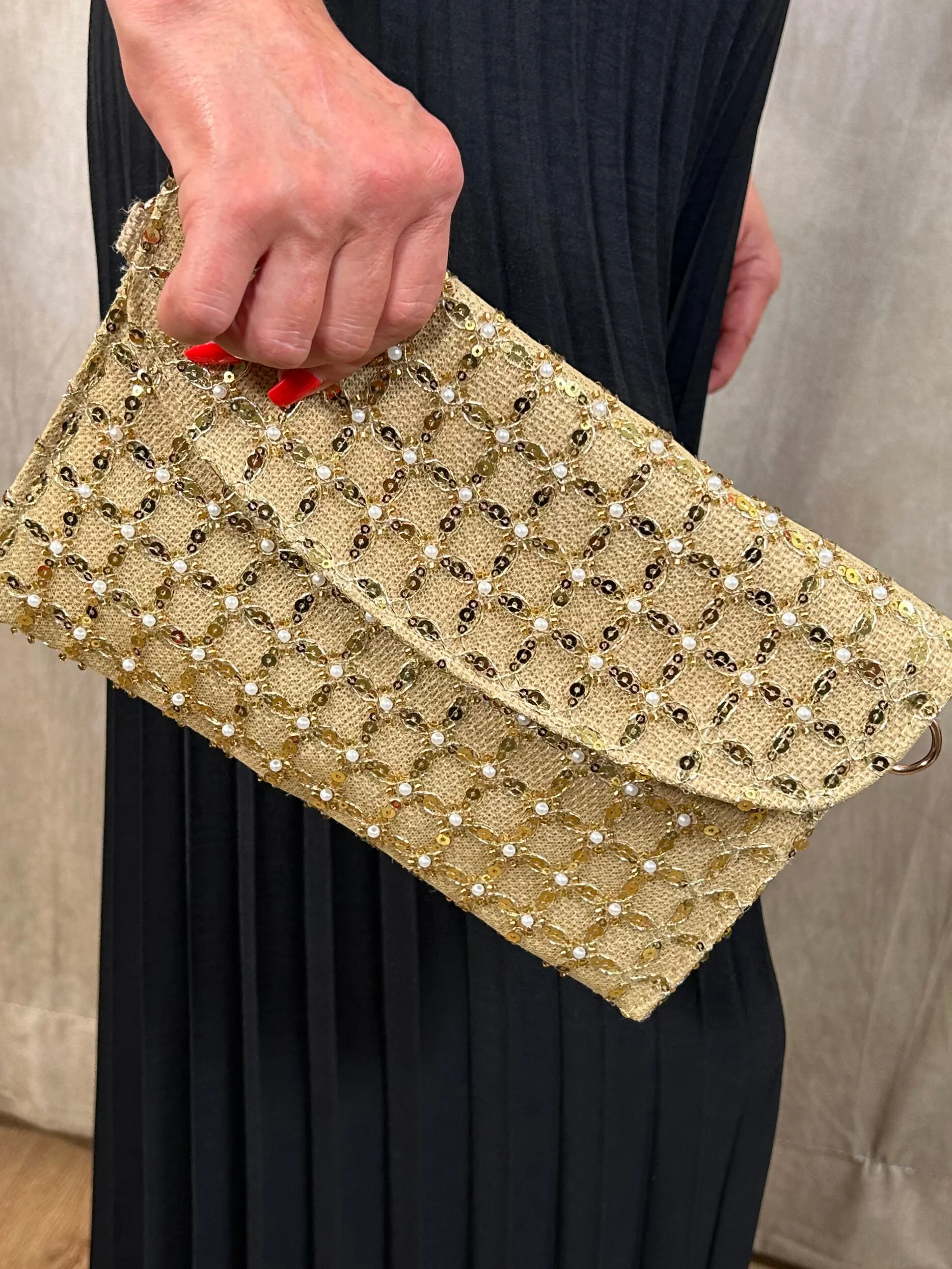 Sequin Clutch Bag 8