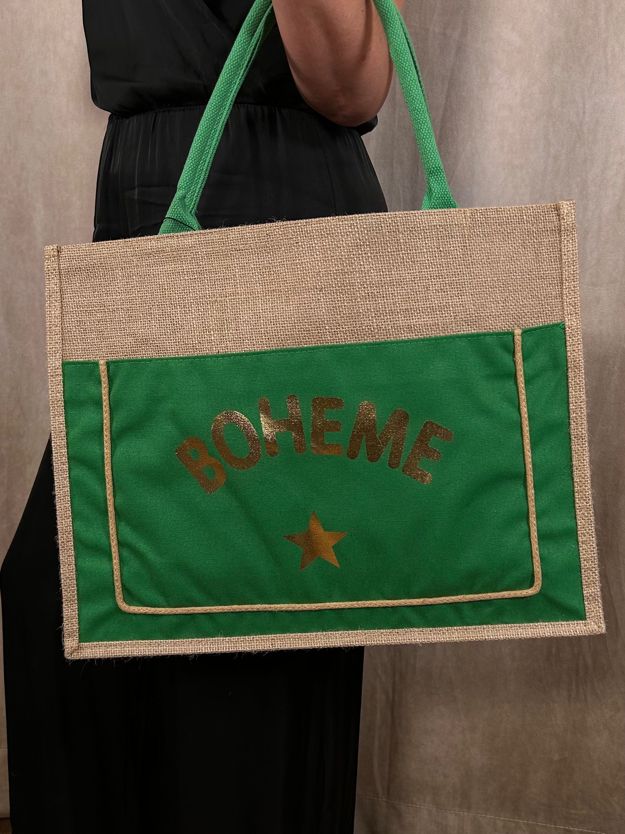 Hessian Tote, Bohemian and RIVE Bag